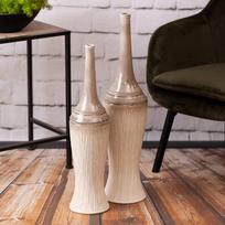dekoratyvine vaza - Eurofirany C/ROSINA/WAZ/02 18X18X76 K+RUDA - 2 nuotrauka