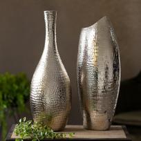 dekoratyvine vaza - Eurofirany C / ERNA / 1 / WAZ / 02 14X14X39 Sidabrinis - 2 nuotrauka