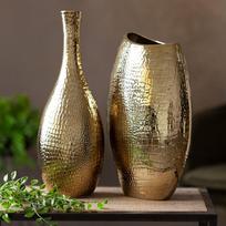 auksti vazonai - Eurofirany C / ERNA / 2 / WAZ / 02 14X14X31 GOLD - 3 nuotrauka