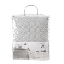 antklodes pledai - Eurofirany DESIGN 91 BONI / 5 Lovatiesė su karšto spaudimo technika įspaustu skiautinių motyvu, 170X210 cm, spalva: balta Lovatiesė - 6 nuotrauka