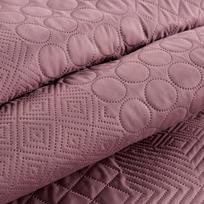 antklodes pledai - Eurofirany DESIGN 91 BONI / 5 Lovatiesė su karšto spaudimo technika įspaustu skiautinių motyvu, 170X210 cm, spalva: rožinė Lovatiesė - 2 nuotrauka