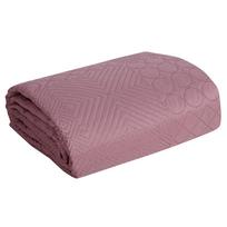 antklodes pledai - Eurofirany DESIGN 91 BONI / 5 Lovatiesė su karšto spaudimo technika įspaustu skiautinių motyvu, 170X210 cm, spalva: rožinė Lovatiesė - 5 nuotrauka