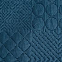 antklodes pledai - Eurofirany DESIGN 91 BONI / 5 Lovatiesė su karšto spaudimo technika įspaustu skiautinių motyvu, 170X210 cm, spalva: mėlyna Lovatiesė - 3 nuotrauka