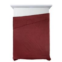 raudonos plytos - Eurofirany DESIGN 91 BONI / 5 Lovatiesė su karšto spaudimo technika įspaustu skiautinių motyvu, 170X210 cm, spalva: plytų Lovatiesė - 4 nuotrauka