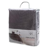antklodes pledai - Eurofirany DESIGN 91 BONI / 6 Lovatiesė, dygsniuota karšto spaudimo būdu su lapų raštu, 170X210 cm, spalva: grafito - 6 nuotrauka