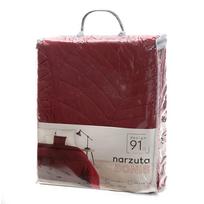plytos - Eurofirany DESIGN 91 BONI / 6 Lovatiesė, dygsniuota karšto spaudimo būdu su lapų raštu, 220X240 cm, spalva: plytų Lovatiesė - 6 nuotrauka