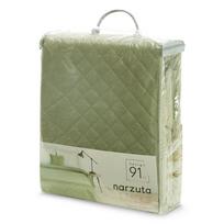 antklode 200x220 senukai - Eurofirany DESIGN 91 LUIZ / 3 Aksominė lovatiesė, dygsniuota karšto spaudimo būdu su geometriniu raštu, 200X220 cm, spalva: šviesiai žalia - 6 nuotrauka