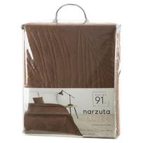 budokai 4 - Eurofirany DESIGN 91 LUIZ / 4 Aksominė lovatiesė, dygsniuota karšto spaudimo būdu su palmių lapų raštu, 170X210 cm, spalva: plytų - 6 nuotrauka
