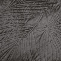 budokai 4 - Eurofirany DESIGN 91 LUIZ / 4 Aksominė lovatiesė, dygsniuota karšto spaudimo būdu su palmių lapų raštu, 170X210 cm, spalva: grafito - 3 nuotrauka