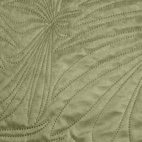 budokai 4 - Eurofirany DESIGN 91 LUIZ / 4 Aksominė lovatiesė, dygsniuota karšto spaudimo būdu su palmių lapų raštu, 170X210 cm, spalva: šviesiai žalia - 3 nuotrauka