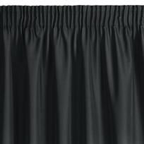 audiniai uzuolaidos - Naktinė užuolaida Eurofirany RITA iš lygaus audinio, 140X250 cm kilpos / ratukai, spalva: juoda - 8 nuotrauka
