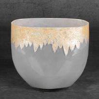auksti vazonai - Eurofirany CS / IRIS / WAZ / 01 21X11X19 Sidabrinis + GOLD - 4 nuotrauka