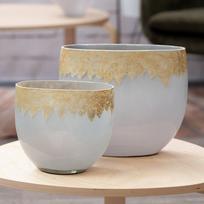 auksti vazonai - Eurofirany CS / IRIS / WAZ / 02 28X11X25 Sidabrinis + GOLD - 2 nuotrauka