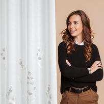 dienine uzuolaida balta - Eurofirany Eurocurtains FIR/ISABEL/B+BEIGE 140X250 TRANS - 3 nuotrauka