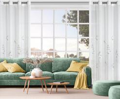 dienine uzuolaida balta - Eurofirany Eurocurtains FIR/ISABEL/B+BEIGE 140X250 TRANS - 4 nuotrauka