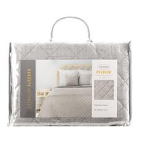 antklodes pledai - Eurofirany CHON/LEN/1/BEŻ 220X240 BEŻO Lovatiesė - 6 nuotrauka