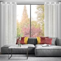 dienine uzuolaida balta - Eurofirany FIR/LUNA/B 140X250 PRZEL Dieninės užuolaidos - 4 nuotrauka