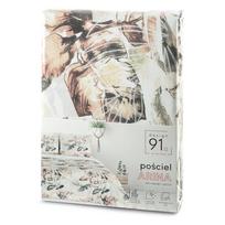 patalynes komplektai 140x200 - Patalynės užvalkalų komplektas Design 91 Arina PTB-29, balta/smėlio, 140 x 200 cm - 8 nuotrauka