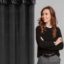uzuolaidos 250 cm - Naktinė užuolaida ZKNS-05, juodos, 140 cm x 250 cm - 2 nuotrauka
