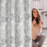 uzuolaidos 250 cm - Naktinė užuolaida Millie, kreminė/žalia, 140 cm x 250 cm - 2 nuotrauka
