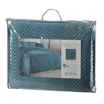 antklode 200x220 senukai - Eurofirany CHON / SOFIA / MĖLYNA 200X220 MĖLYNA Lovatiesė - 4 nuotrauka