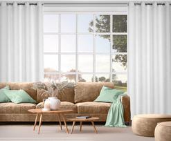 asus ally x - Naktinė užuolaida Aleta, balta, 135 cm x 250 cm - 3 nuotrauka