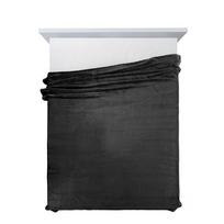 antklodes pledai - Eurofirany DESIGN 91 CINDY5 Minkštas ir švelnus pledas su įspaustu eglutės raštu, 150X200 cm, spalva: juoda - 4 nuotrauka