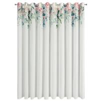 naktines baltos uzuolaido - Eurofirany Užuolaida Alora, baltos/žalios/rožinės, 350x250 cm - 8 nuotrauka