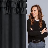 uzuolaidos 250 cm - Naktinė užuolaida SAMI, juodos, 140 cm x 250 cm - 2 nuotrauka