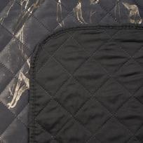 budokai 4 - Eurofirany DESIGN 91 LUIZ / 4 Aksominė lovatiesė, dygsniuota karšto spaudimo būdu su palmių lapų raštu, 220X240 cm, spalva: grafito Lovatiesė - 3 nuotrauka