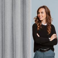 uzuolaidos 250 cm - Naktinė užuolaida Angelica, sidabro, 140 cm x 250 cm - 2 nuotrauka