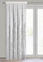 uzuolaidos 270 - Dieninė užuolaida Glori, baltos/sidabro, 140 cm x 270 cm - 12 nuotrauka