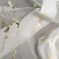 uzuolaidos 270 - Dieninė užuolaida Linzi, aukso/baltos, 140 cm x 270 cm - 7 nuotrauka