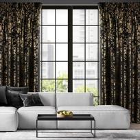 uzuolaidos 270 - Eurofirany Naktinė užuolaida Felis, juoda (Black) 140x270 cm - 3 nuotrauka