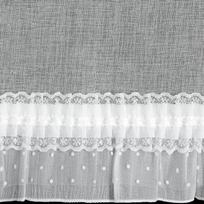 dienine uzuolaida balta - Dieninė užuolaida Mary, baltos, 150 cm x 30 cm - 5 nuotrauka