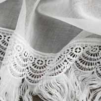 dienine uzuolaida balta - Dieninė užuolaida, virtuvei Roxana, baltos, 150 cm x 60 cm - 3 nuotrauka