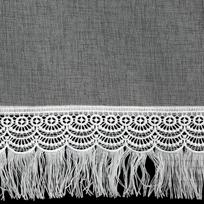 dienine uzuolaida balta - Dieninė užuolaida, virtuvei Roxana, baltos, 150 cm x 60 cm - 4 nuotrauka