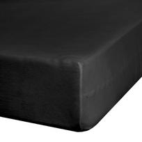 paklodes su guma 220x 220 - Eurofirany paklodė Jersey 3, Juoda (Black), 220x240 cm, su guma - 5 nuotrauka