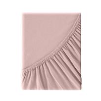 paklode su guma 160x200 - Eurofirany paklodė Jersey 3, rožinė (Pink), 160x200 cm, su guma - 4 nuotrauka