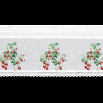 dienine uzuolaida balta - Dieninė užuolaida Ksenia, baltos/raudonos/žalios, 150 cm x 30 cm - 3 nuotrauka