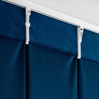 melynos spalvos uzuolaidos - Naktinė užuolaida Melanie ZXX-05, tamsiai mėlyna (navy) sp., 80 cm x 270 cm - 4 nuotrauka