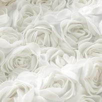 naktines baltos uzuolaido - Naktinė užuolaida Roses ZKON-01, balta sp., 140 cm x 250 cm - 3 nuotrauka