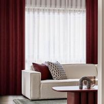 naktinis - Eurofirany Ada, bordo (Burgundy), 140 cm x 250 cm - 2 nuotrauka