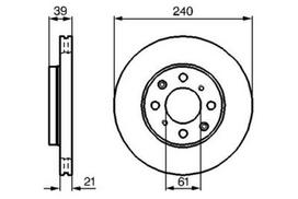 stabdziu diskai honda - BOSCH 0 986 479 033 Brake Disc - 2 nuotrauka