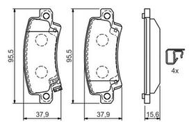 setokai - BOSCH 0 986 424 790 Brake pad set - 2 nuotrauka