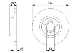 bosch c70 - Stabdžių Diskas BOSCH 0 986 479 C70 - 2 nuotrauka