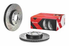 brembo xtra - Stabdžių diskas Xtra (1 vnt.) Priekis Dešinė/Kairė Tinka VOLVO C30, C70 II, S40 II, V50; FORD C-MAX, FOCUS C-MAX, FOCUS II, FOCUS II/KOMBI - 2 nuotrauka