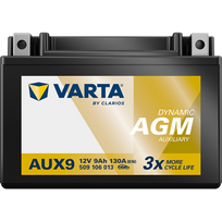 12v 9ah - Varta Silver Dynamic Auxiliary AGM-AUX9 9 Ah 130 A EN 12V - 3 nuotrauka