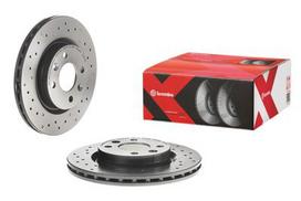 brembo xtra - Stabdžių diskas Xtra (1 vnt.) Priekis Dešinė/Kairė Tinka RENAULT 19 II, 19 II CHAMADE, CLIO II, MEGANE I, THALIA I - 2 nuotrauka