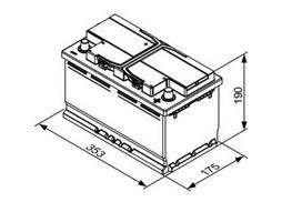 akumuliatorius 12v 8ah - BOSCH 0 092 T30 130 12V 88Ah 680A D+ - 2 nuotrauka